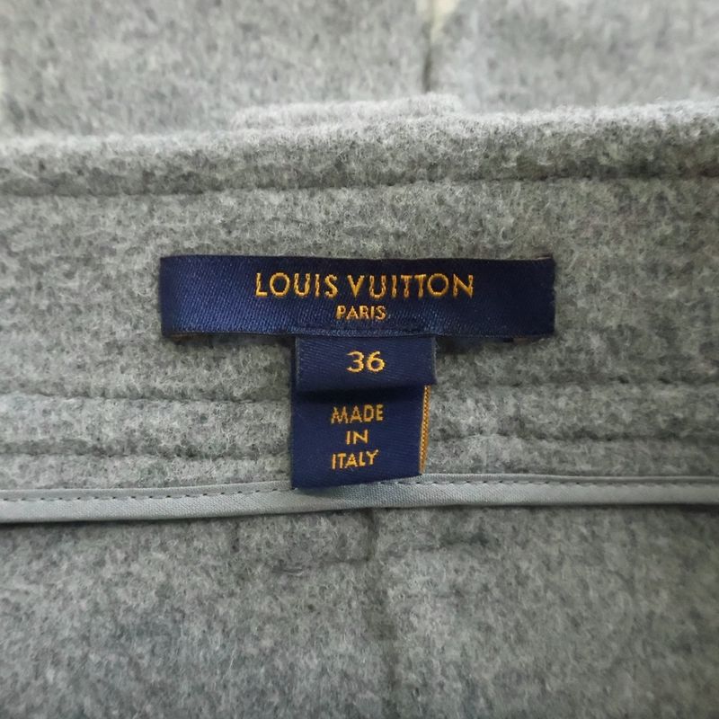 Louis Vuitton Monogram Giant Wool Skirt Gray Tuv