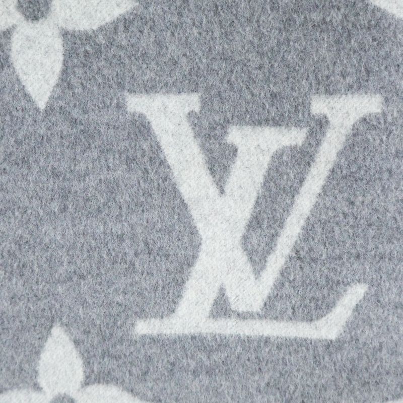 Louis Vuitton Monogram Giant Wool Skirt Gray Tuv