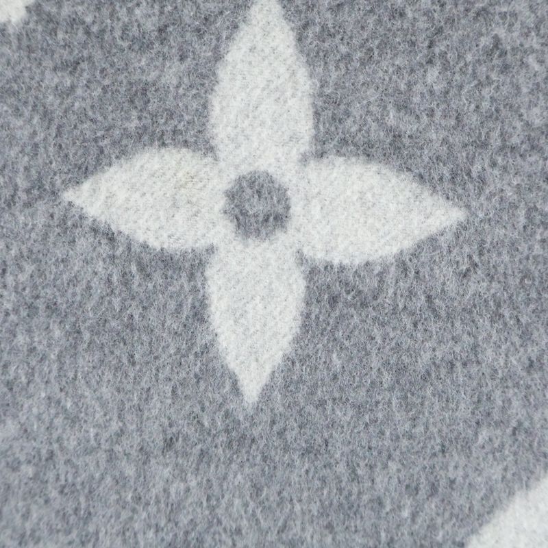 Louis Vuitton Monogram Giant Wool Skirt Gray Tuv