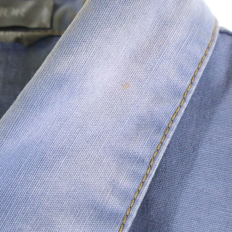Dior Graphic Logo Embroidery Cotton Denim Shirt Blue