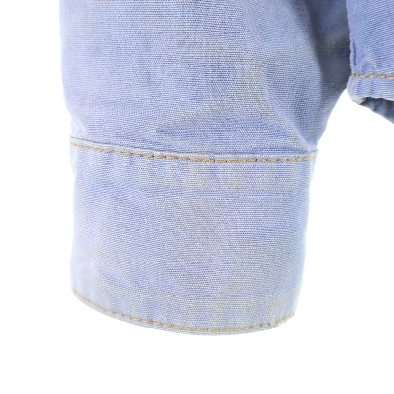 Dior Graphic Logo Embroidery Cotton Denim Shirt Blue