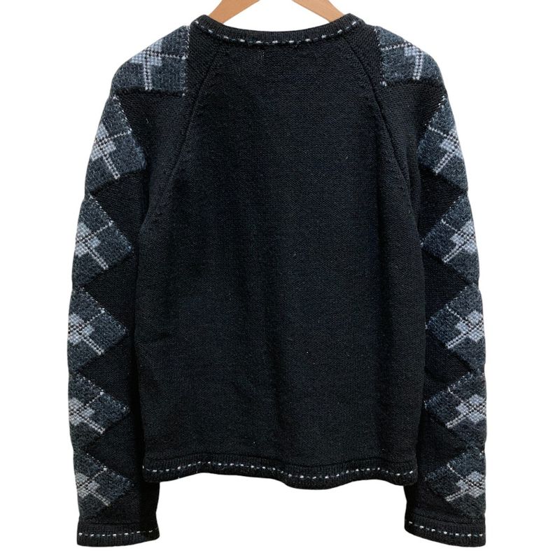 Chanel CC Logo Cashmere Blend Zip Knit Cardigan 38 Black