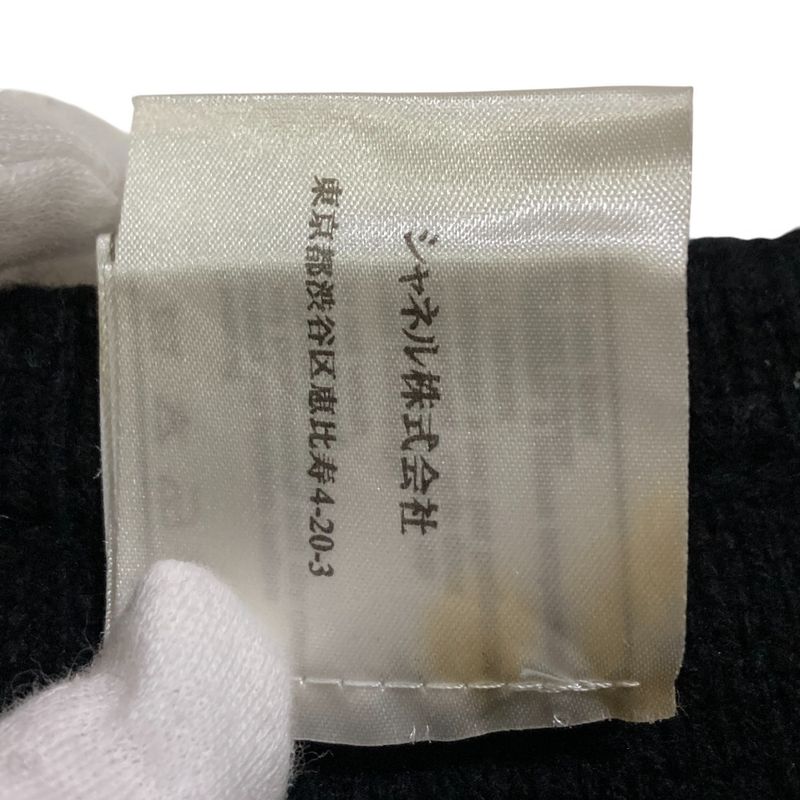 Chanel CC Logo Cashmere Blend Zip Knit Cardigan 38 Black