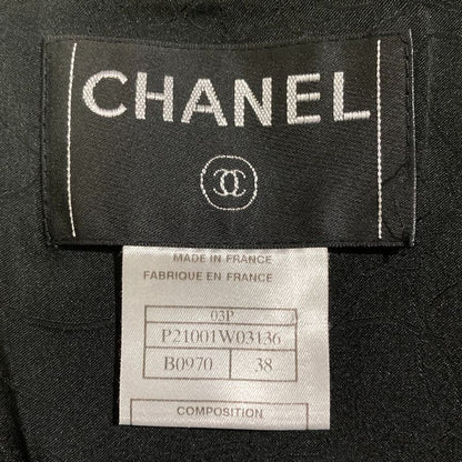 Chanel CC Logo Button Maokara Single Jacket 38