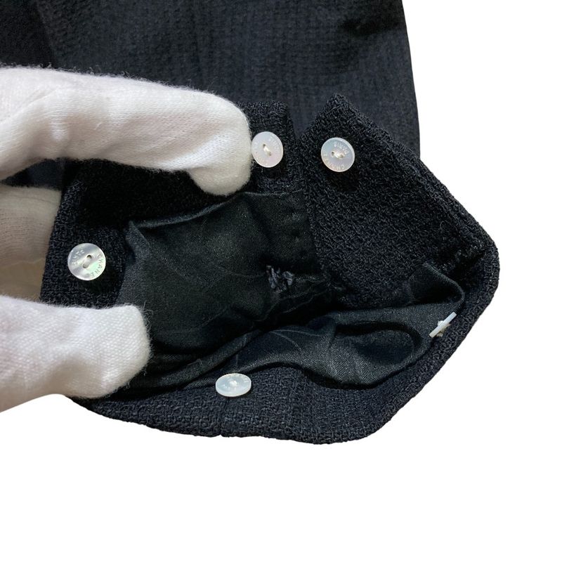 Chanel CC Logo Button Maokara Single Jacket 38