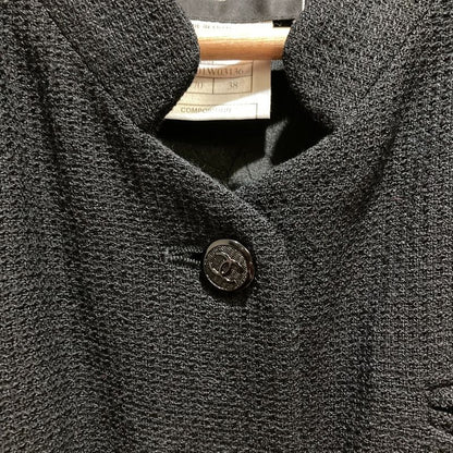 Chanel CC Logo Button Maokara Single Jacket 38