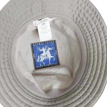 Hermes Fred Cut Bucket Hat 60 Gray