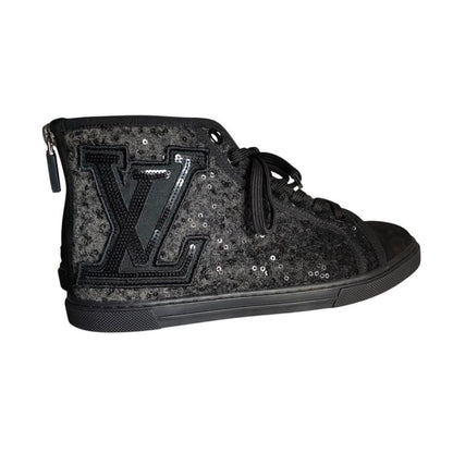 Louis Vuitton Wool Sequin High Cut Sneakers 34
