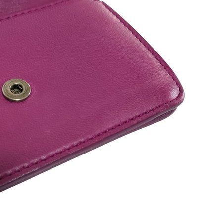Bottega Veneta Intrecciato Leather Card Case Purple