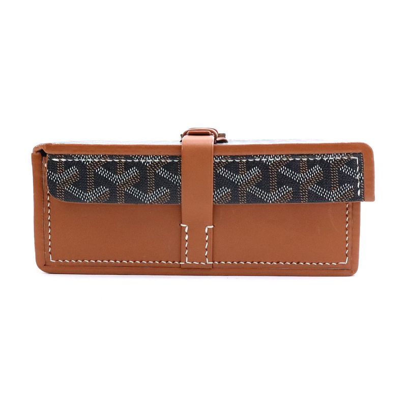 Goyard Watch Case Leather Canvas