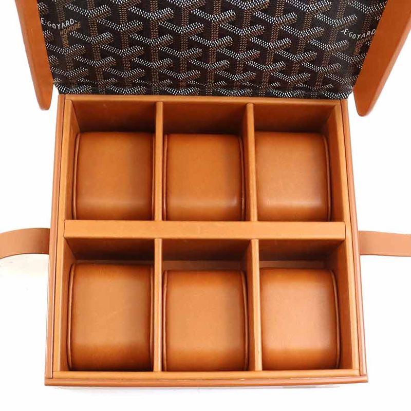 Goyard Watch Case Leather Canvas