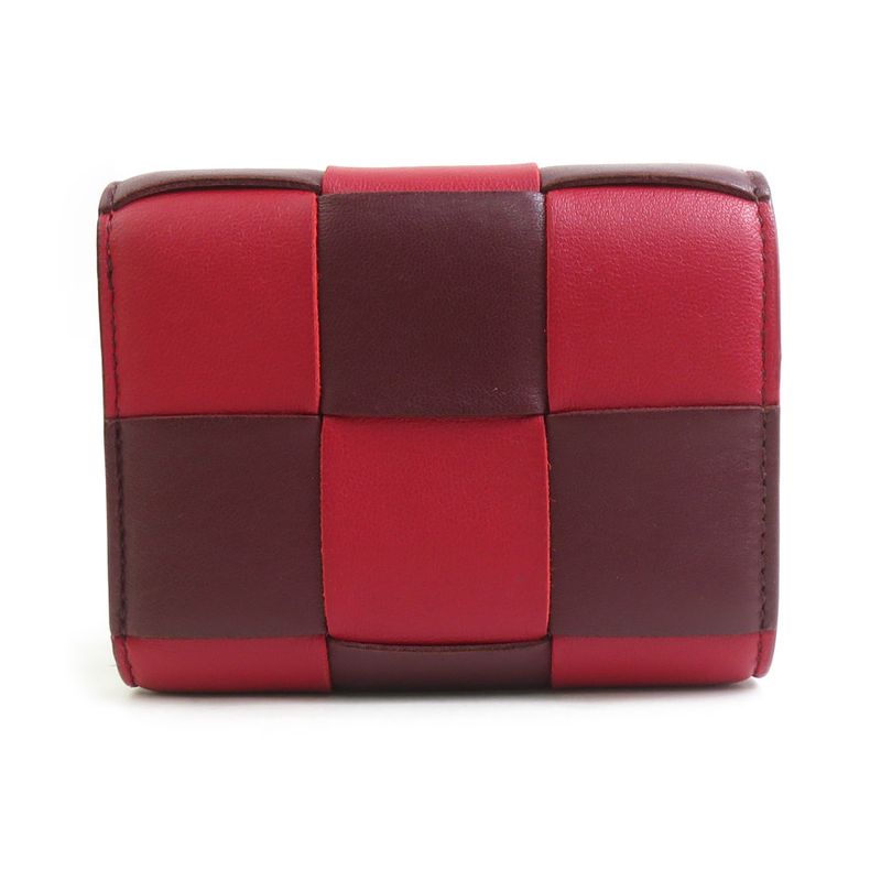 Bottega Veneta Trifold Wallet Leather Red