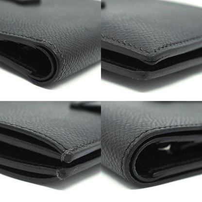 Hermes Bearn Compact Mini Wallet Manufactured Black