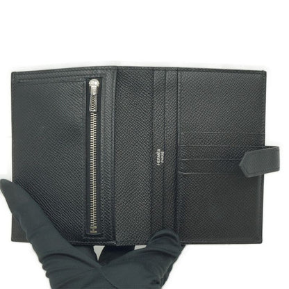 Hermes Bearn Compact Mini Wallet Manufactured Black