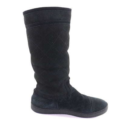 Chanel Coco Premiere Quilted Short Boots Black 38