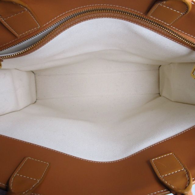 Celine Vertical Cover Large Canvas Leather Camel