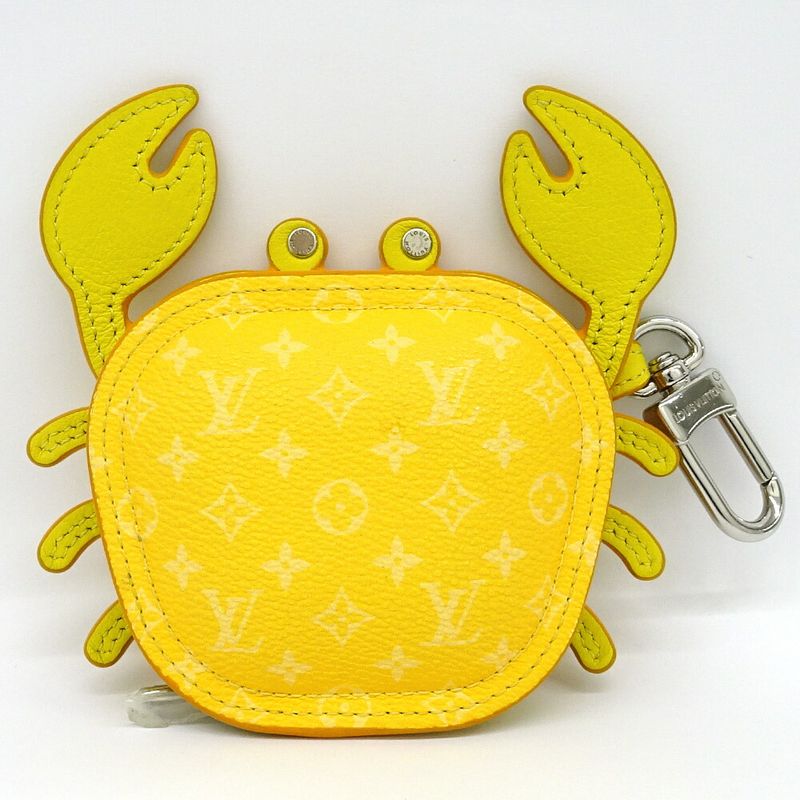 Louis Vuitton Charm Coin Case Club Crab Monogram Leather