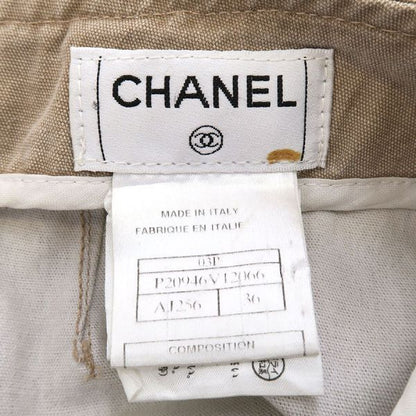 Chanel Denim Skirt Cotton Beige