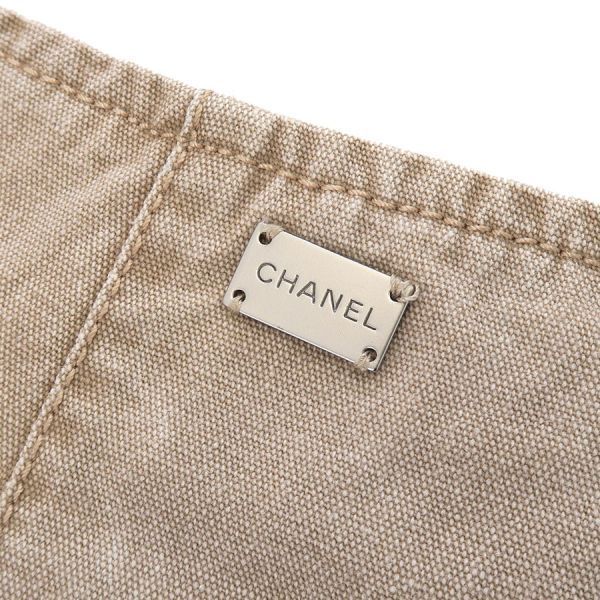 Chanel Denim Skirt Cotton Beige