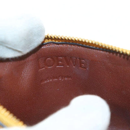 Loewe Anagram Fragment Case Coin Purse Card Leather Yellow
