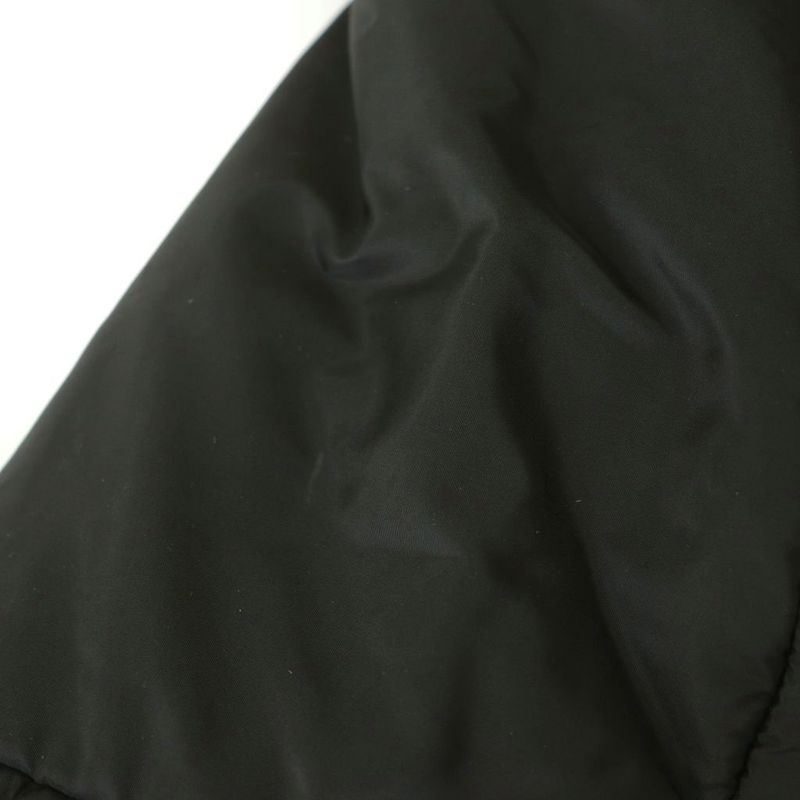 Prada Triangle Plate Down Jacket Zip Up 38 Black