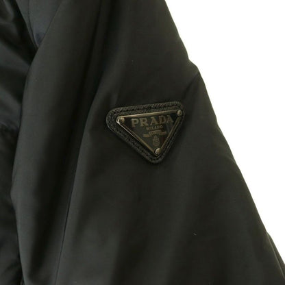 Prada Triangle Plate Down Jacket Zip Up 38 Black