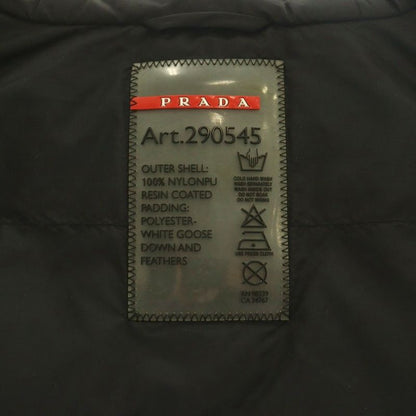 Prada Triangle Plate Down Jacket Zip Up 38 Black