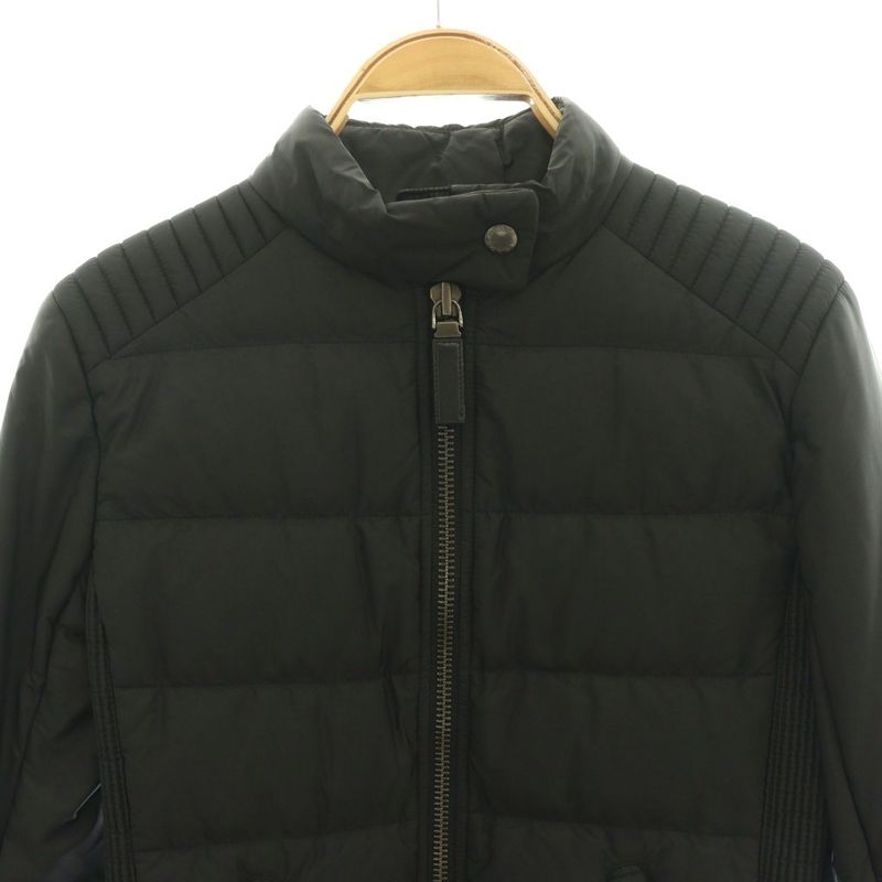 Prada Triangle Plate Down Jacket Zip Up 38 Black