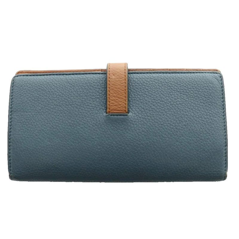 Loewe Vertical Wallet Bifold Wallet Leather Brown SS OS