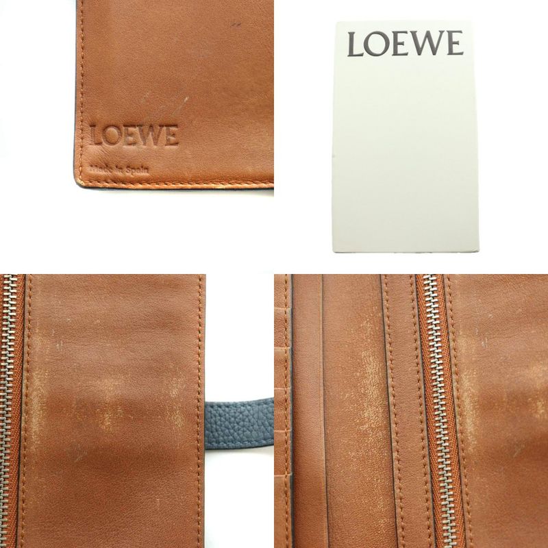 Loewe Vertical Wallet Bifold Wallet Leather Brown SS OS