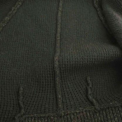 Louis Vuitton Wool Cashmere Frill Knit Poncho Cardigan S Dark Gray