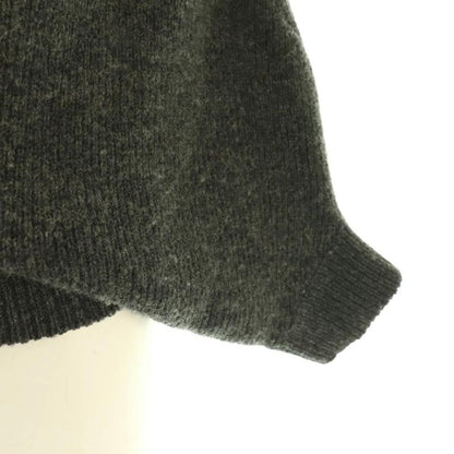 Louis Vuitton Wool Cashmere Frill Knit Poncho Cardigan S Dark Gray