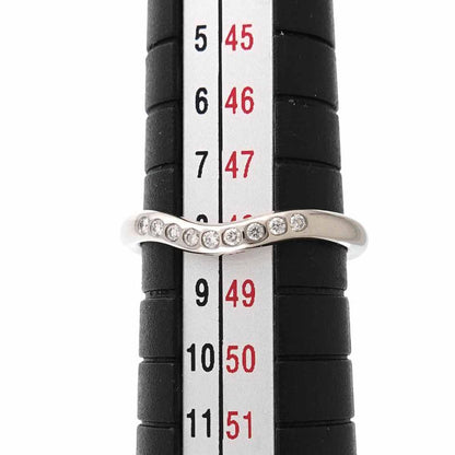 Tiffany & Co. Curved Band Ring Diamond Pt Platinum