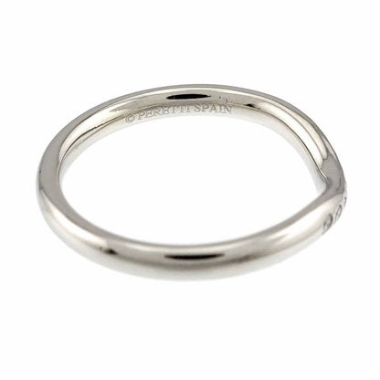 Tiffany & Co. Curved Band Ring Diamond Pt Platinum