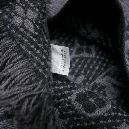 Louis Vuitton Monogram Classic Shawl Scarf Wool Fringe
