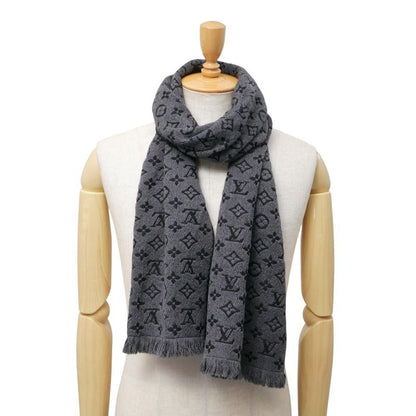 Louis Vuitton Monogram Classic Shawl Scarf Wool Fringe