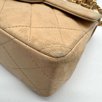 Chanel Large Shoulder Bag Mini Quilted CC Logo Turnlock — view 8