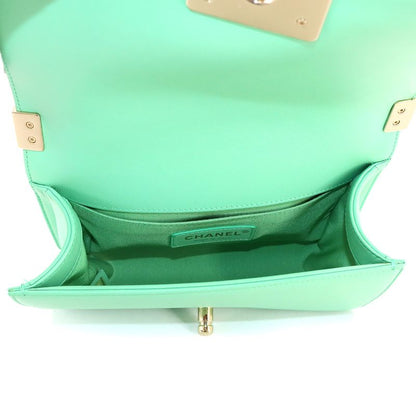 Chanel Small Chain Shoulder Bag Lambskin Light Green