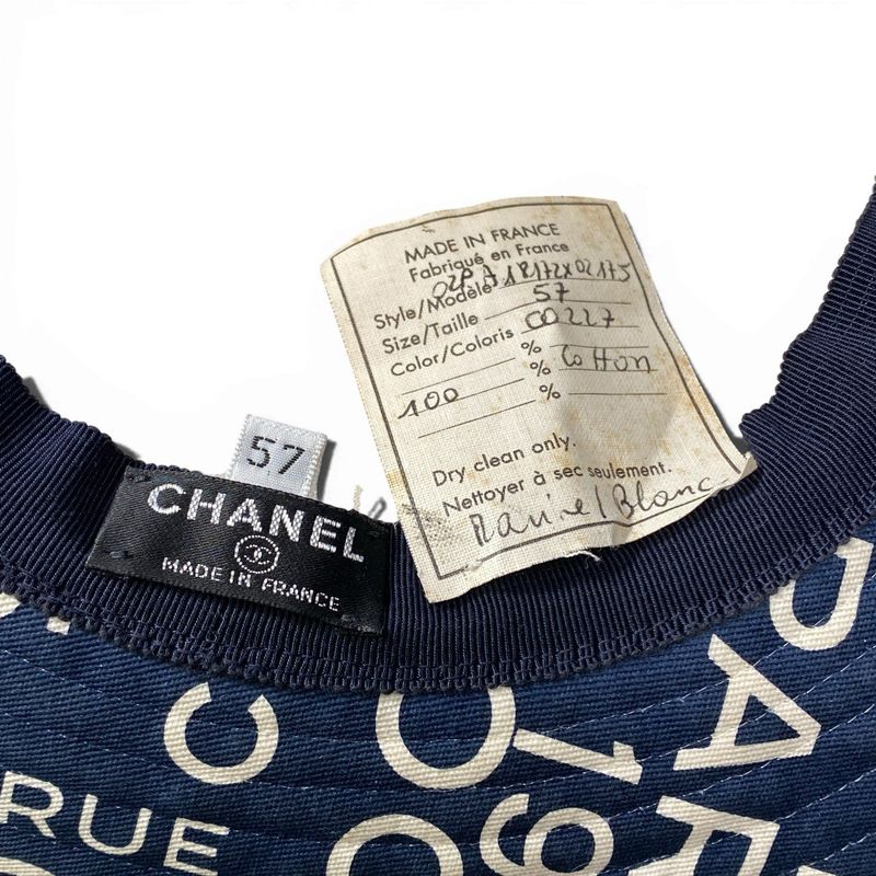 Chanel B2 Vintage by Sea Logo CC Bucket Hat