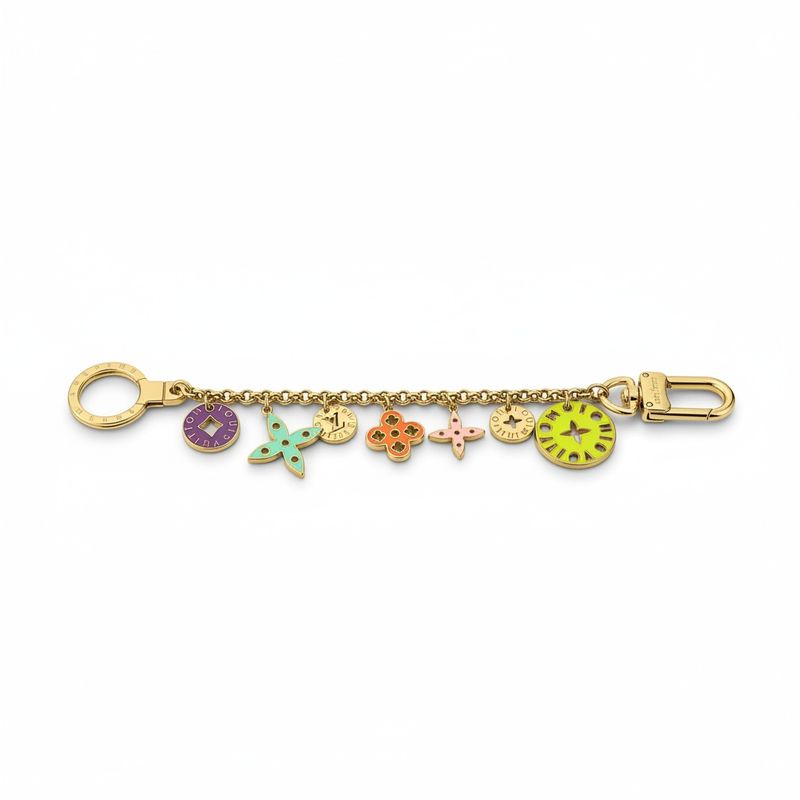 Louis Vuitton B5 Porte Cles Chenne Looping Key Holder Bag Charm Multicolor