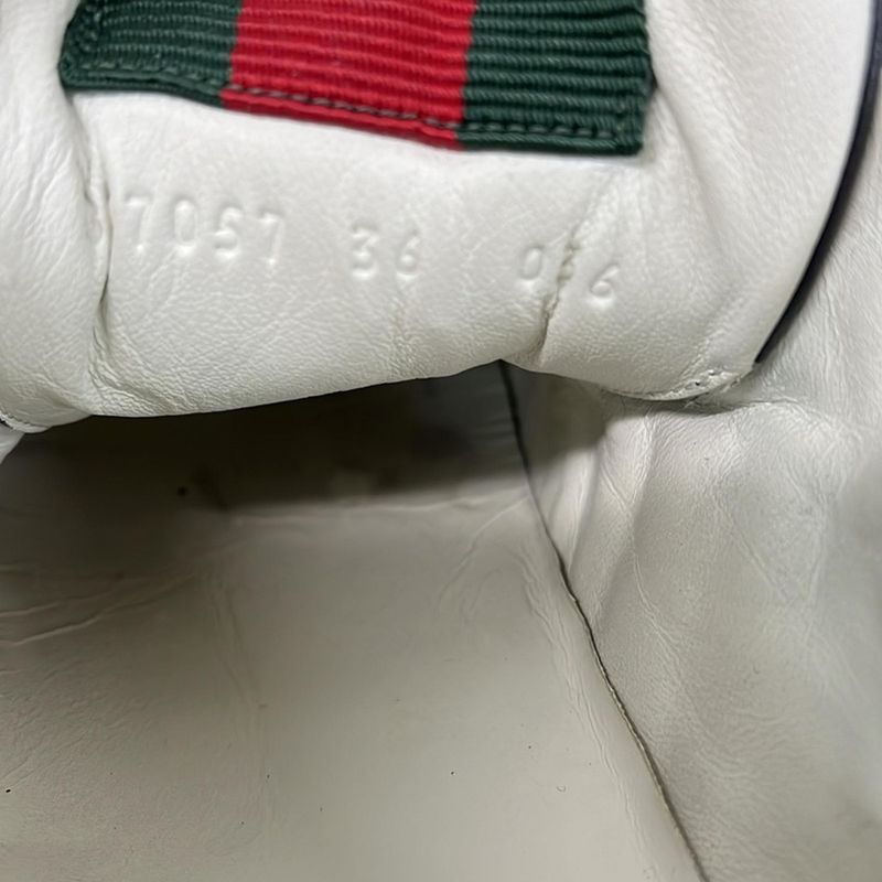 Gucci Sneakers 36 Reweb Black White Multi GG Pattern Sherry