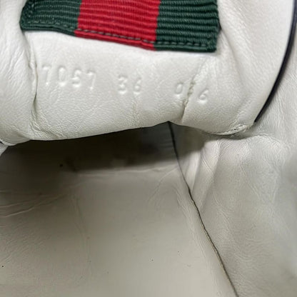 Gucci Sneakers 36 Reweb Black White Multi GG Pattern Sherry