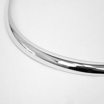 Hermes Necklace Choker Booklet Series GM Inflexible 44 Silver