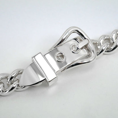 Hermes Necklace Choker Booklet Series GM Inflexible 44 Silver