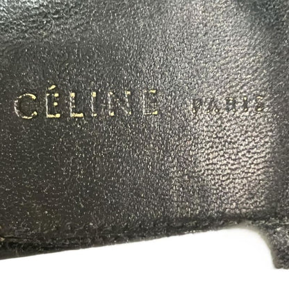 Celine Sandals 38.5 White Black Wedge Sole Leather