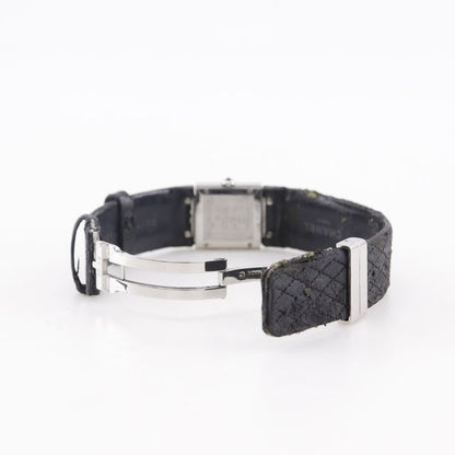 Chanel Quilted Stainless Steel Leather Quartz Analog Display