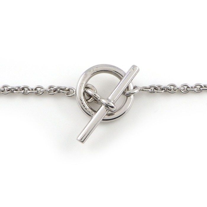 Hermes Bracelet Echappee Toggle Motif Mini Chaine D'ancre 18K White Gold
