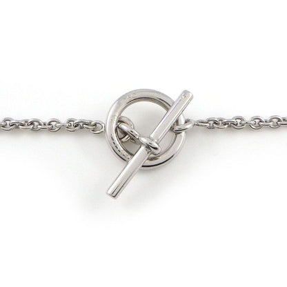 Hermes Bracelet Echappee Toggle Motif Mini Chaine D'ancre 18K White Gold