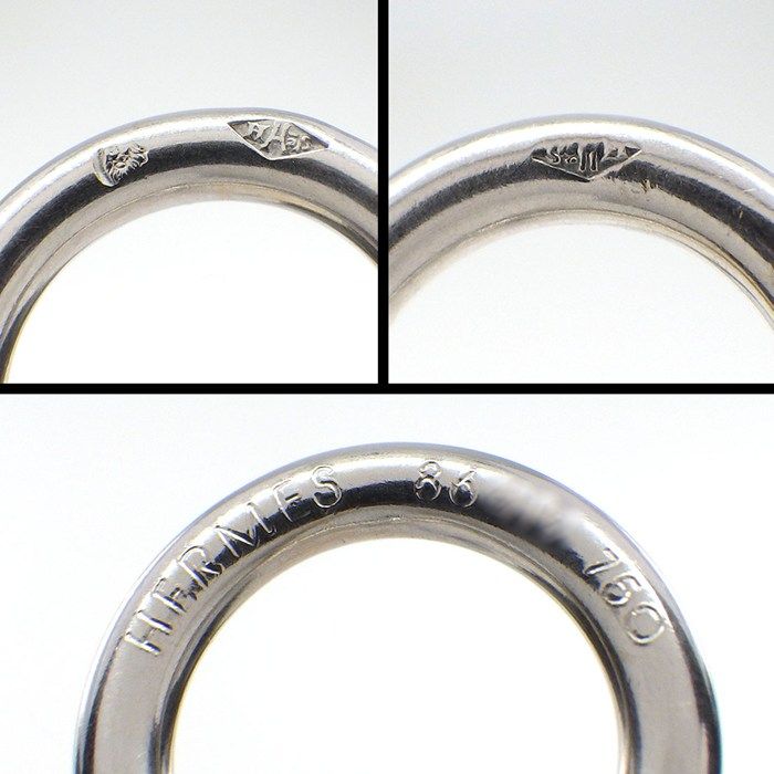 Hermes Bracelet Echappee Toggle Motif Mini Chaine D'ancre 18K White Gold