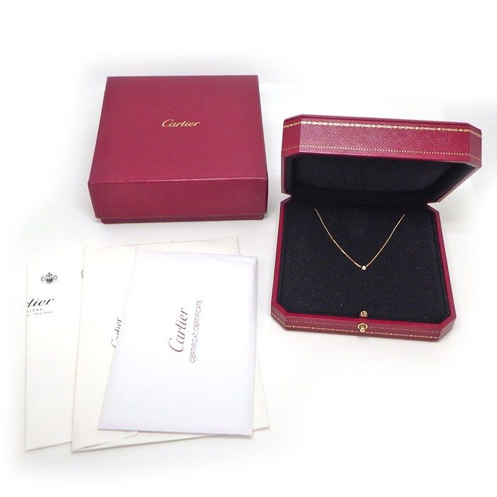 Cartier Necklace Dame le XS Diamant Leger 1 Point Diamond 18K